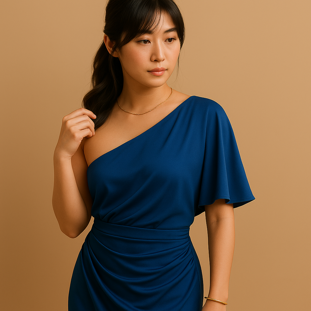 女性用ミニマルドレス。スリムなフィット感とタイムレスなデザインが魅力。フォーマルからオフィスシーンに最適。