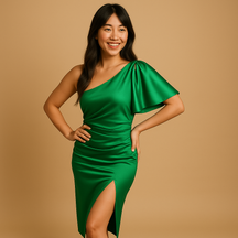 女性用ミニマルドレス。スリムなフィット感とタイムレスなデザインが魅力。フォーマルからオフィスシーンに最適。